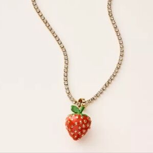 NWT Kate Spade Strawberry Charm Tennis Necklace Target Collaboration